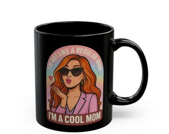 Tazza Cool Mom - Regalo divertente per le mamme, tazza da caffè unica, alternativa alla solita tazza per mamme, elegante bicchiere in ceramica, regalo di compleanno