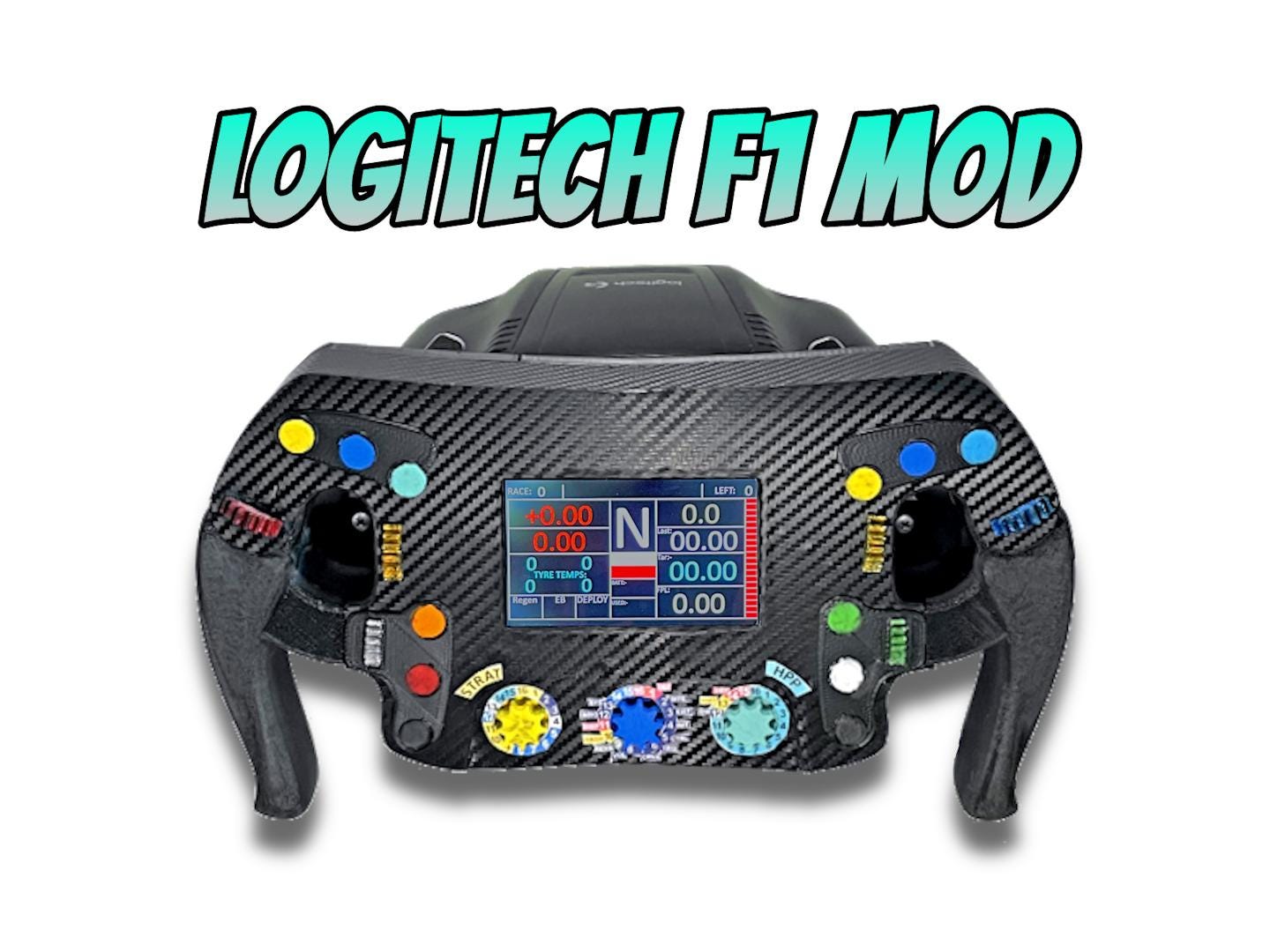 Logitech Mod: Mercedes W15 Formel 1 Wheel Mod mit QuickRelease Adapter für G920/923/29/27/25