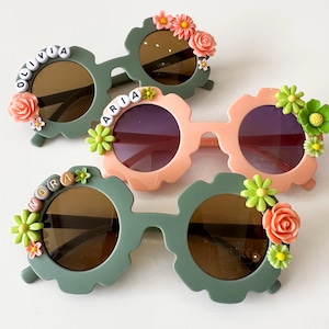 Personalized Children&#39;s Sunglasses uv400 | BirthdayToddles Gifts | Flower Girl | Personalized Kids Sunglasses | Party Favours