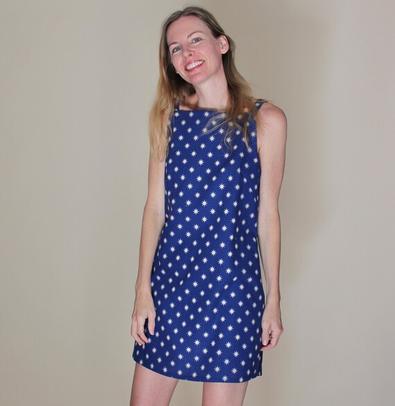 60s Style Apron Shift Dress in Wonder Woman Star