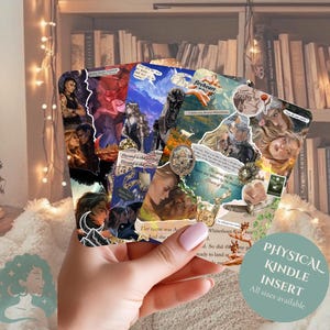 Sarah J Maas Inspired Kindle Inserts | ACOTAR, Throne of Glass, Crescent City Collage Art