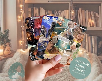 Sarah J Maas Inspired Kindle Inserts | ACOTAR, Throne of Glass, Crescent City Collage Art