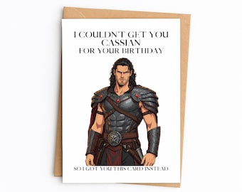 ACOTAR Cassian Birthday Card | Funny Bookish Greeting Card (5x7)