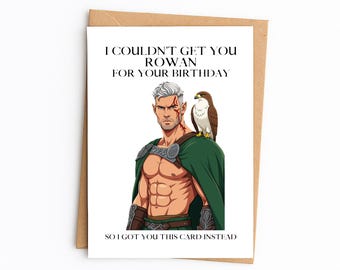 Throne of Glass Birthday Card | Rowan Whitethorn Fae Prince Greeting Card