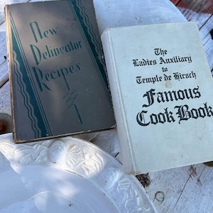 lot of 2 antique cookbooks well loved by previous owner