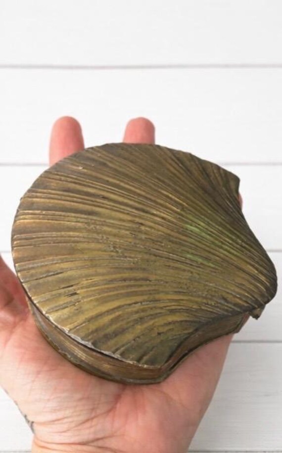 Solid Brass Shell trinket box - image 2