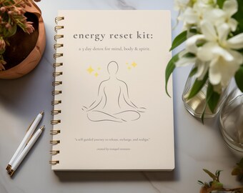 energy reset digital journal | Self-Care & Spiritual Growth (GoodNotes Compatible PDF) | DYI Printable Journal