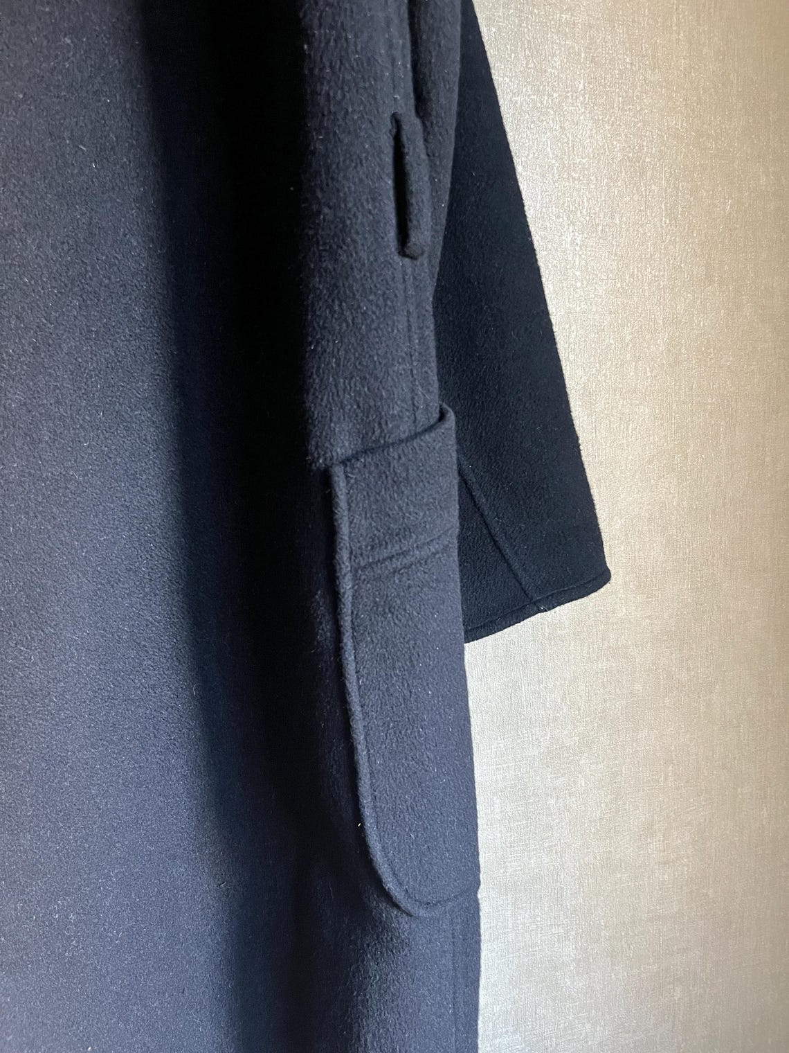 Vintage Scandinavian 365 Wool coat, long soft felted open jacket size S, foto 4 di 5
