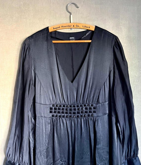 Black Silk Embellished dress size M