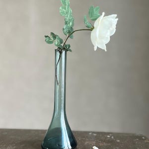 1960s german handblown glass orchid vase