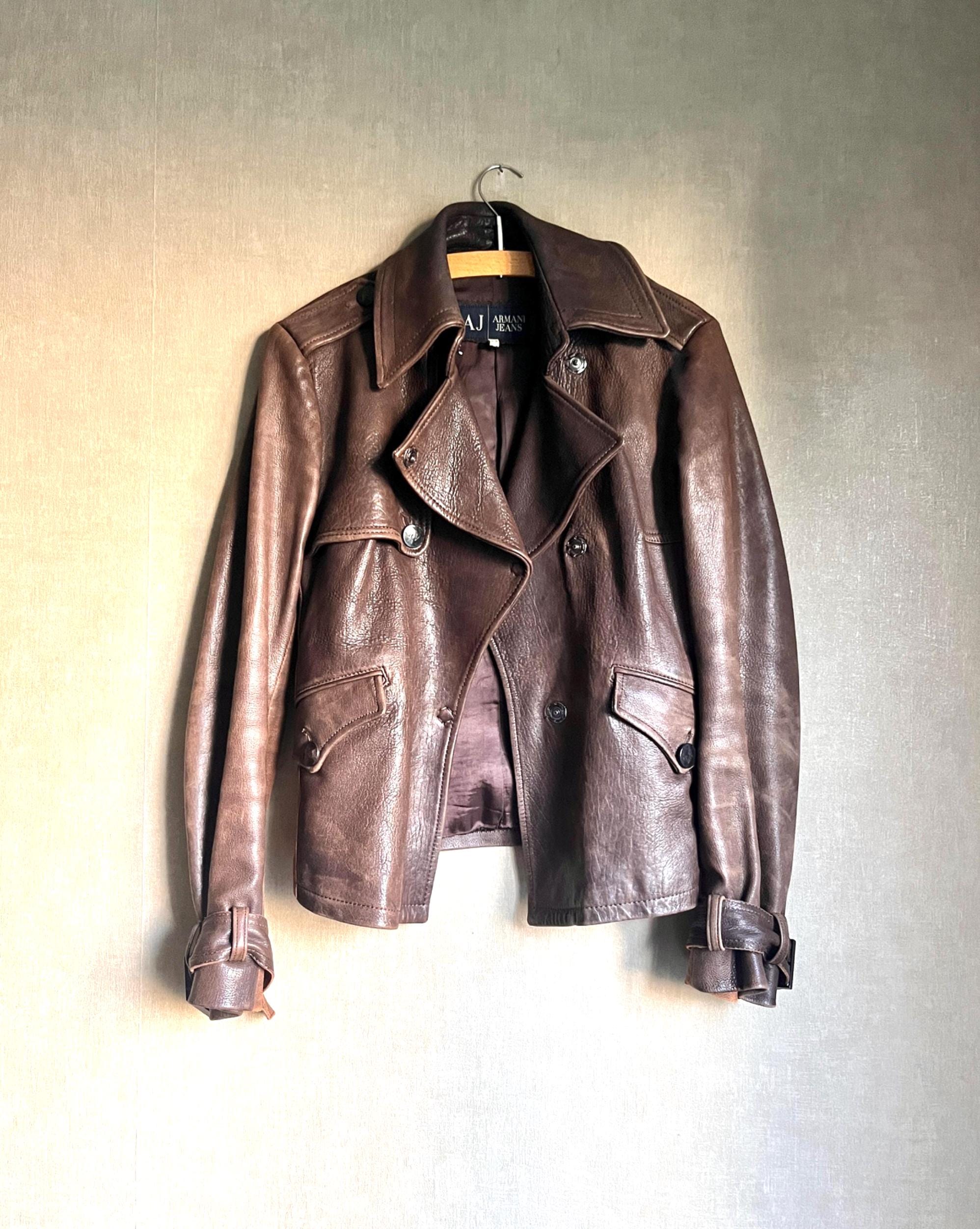 Armani Leather Jacket - Etsy