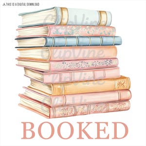 Booked Png Clipart, I Love Books Png, Book Lover Png, Book Club PNG, Bookish Png, Booktrovert Png, Clipart Digital Download