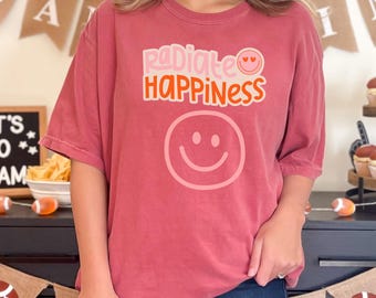 Radiate Happiness T-Shirt, Positive Vibe Tee, Comfort Colors 1717, Smiley Face Tee, Happy Shirt, Fun Tshirt
