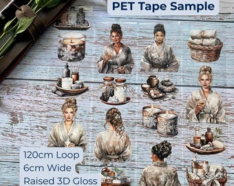 Winter Spa PET Tape Sample Loop | London Gifties | Relaxing Journaling Tape | Junk Journal Scrapbooking Supply