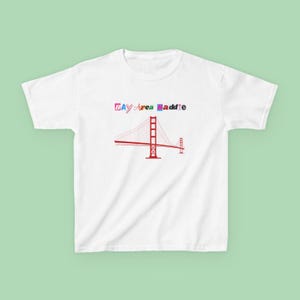 Bay Area Baddie 90s Tee, Baby Tee Pinterest Aesthetic Womens Summer Baby Tee Trendy Y2K Style Graphic T-shirt
