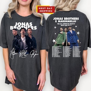 Jonas Brothers 2-side Shirt, Jonas Brother Merch, Retro Jonas Brothers Tour Shirt, Jonas Retro 90&#39;s, Jonas Brother Unisex T-shirt