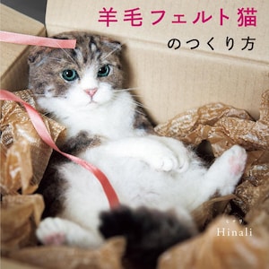 Japanese needle felting eBook | how to make a wool felt cat | instant download | PDF
