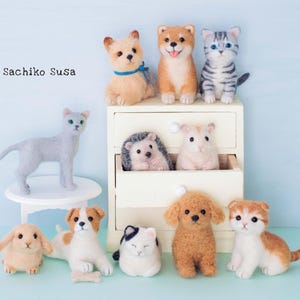 English needle felting eBook | cute needle felted animal friends | instant download | PDF