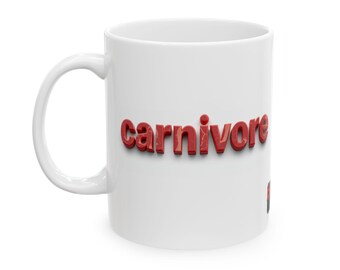 Carnivore Keramik Kaffeetasse Perfekt für Fleischliebhaber & Keto-Enthusiasten Geschenk für Sie oder Ihn