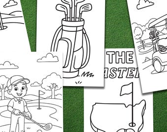Golf Coloring Pages for Kids • Fun Golf Cart Activity (Digital Download)
