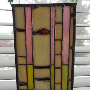 Aspen tree, Birch tree small stained glass panel