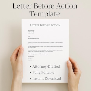 Modelo de Carta Antes da Ação | Carta de Cobrança de Honorários Não Pagos para Influenciadores e Pequenas Empresas | Modelo Jurídico Elaborado por Advogado | Download Instantâneo
