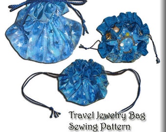 Sew Your Own Travel Jewelry Bag - sewing pattern ePattern - pdf file download