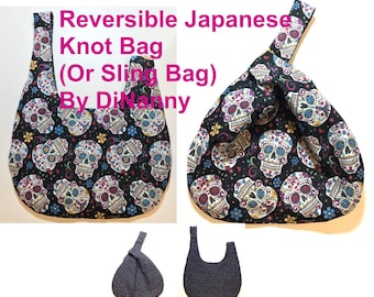 SEW a reversible Japanese Knot Bag (or Sling Bag) downloadable pdf file