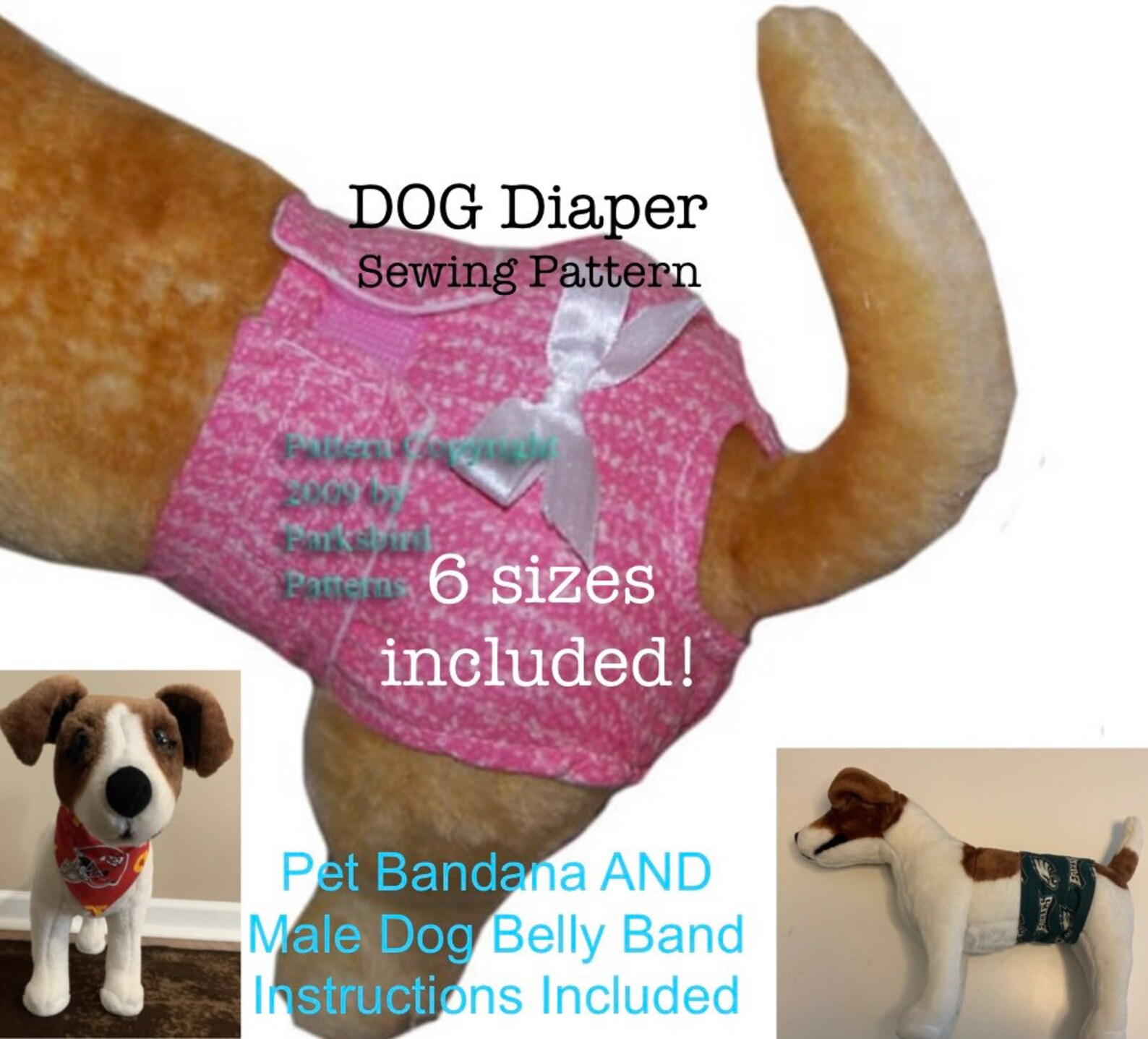 Sew a Dog Diaper Sewing Pattern Epattern Pdf File Make Your Own Diapers ...