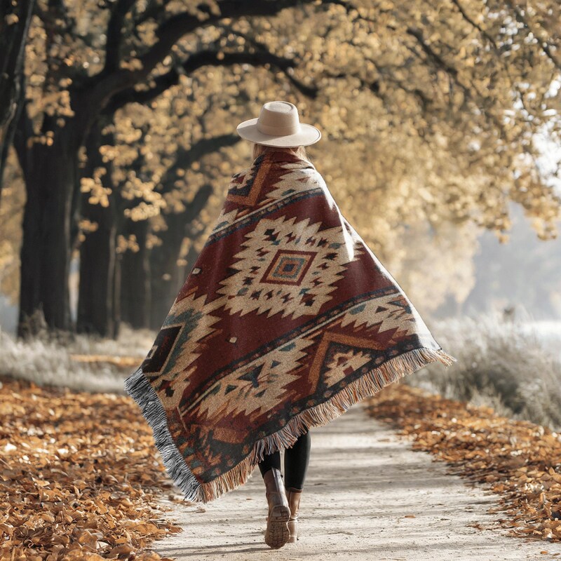 Black & Gold Tribal Hooded Blanket - Youth