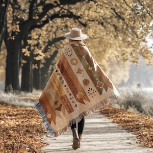 Handwoven Southwestern Blanket: Aztec Woven Cotton Throw Fall Blanket