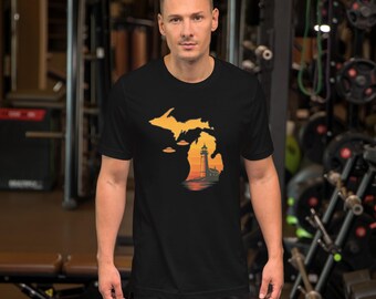 Camiseta retro OVNI de Michigan: Serie OVNI estatal vintage