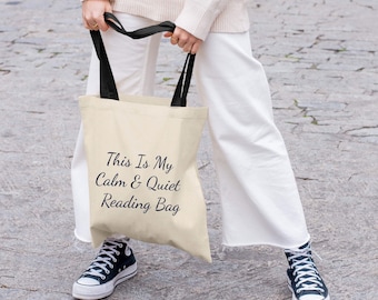 Borsa tote personalizzata in cotone ecologico - Testo personalizzato - Design minimalista