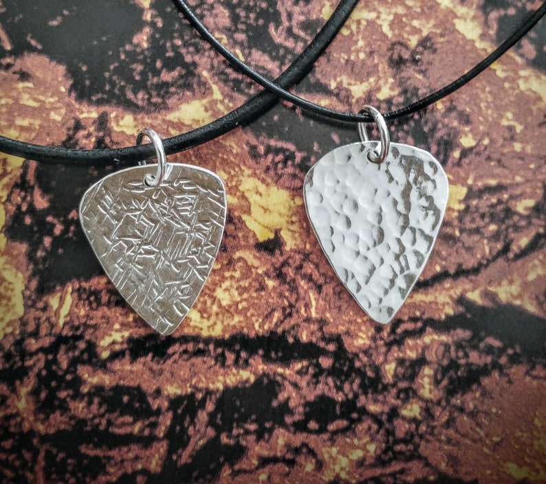 Guitar Pick Sterling Silver Pendant , Music Necklace Elenade Etsy