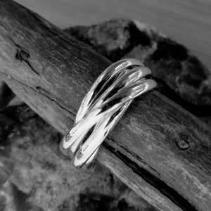 Sterling Silver Five Ring \2.2х5\ Rolling Ring  - ElenadE
