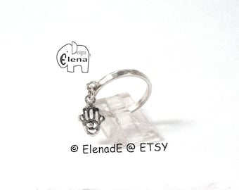 Hamsa Handmade Silver Ring - ElenadE