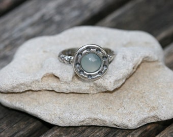 Silver Rings, Rings with Chalcedony, Handmade Silver Ring, Chalcedony Ring, Silver Ring With Stone, Free Shipping