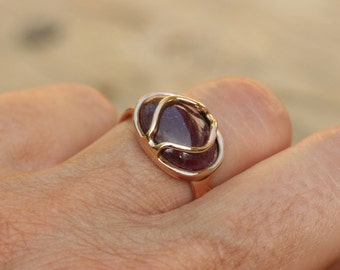 Ruby Ring ,Ruby Gold Ring, Handmade  Ruby set  in 14K Rose Gold Ring, Gold Jewelery,