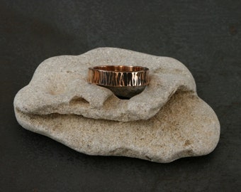 Solid Bronze Ring, Wedding Band , Handmade Bronze Band, Unisex Bronze Band, Free Shipping