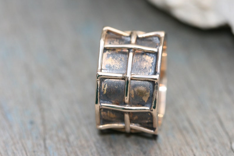 Bronze Ring, Handmade Solid Bronze Ring, Red Bronze Ring, Bronze Jewelry, Wedding Bronze Ring, Free Shipping image 4