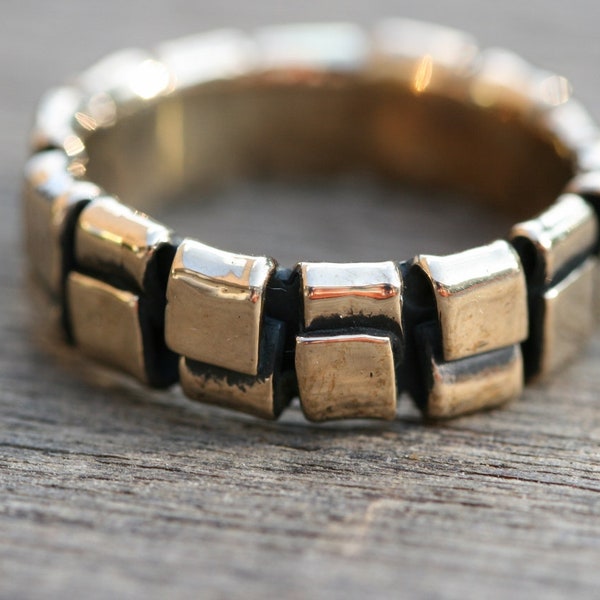 Mens Bronze Ring Etsy