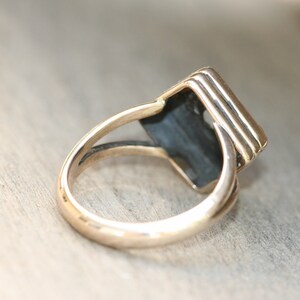 Moonstone Ring, Delicate Bronze Rings, Bronze Ring with Moonstone, Handmade Bronze Ring, Free Shipping image 4