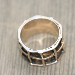 Bronze Ring, Handmade Solid Bronze Ring, Red Bronze Ring, Bronze Jewelry, Wedding Bronze Ring, Free Shipping image 6