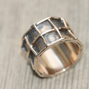 Bronze Ring, Handmade Solid Bronze Ring, Red Bronze Ring, Bronze Jewelry, Wedding Bronze Ring, Free Shipping image 2