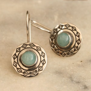 Silver Earrings ,Aquamarine Earrings, Handmade Earrings, 925 Silver Earrings, Birthstone Earrings ,Aquamarine Silver Jewelry,
