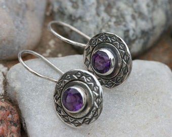 SilverEarrings ,Amethyst  Earrings, Handmade Earrings, 925 Silver Earrings, Birthstone Earrings ,Amethyst  Silver Jewelry, Ready to Ship,