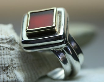 Silver Rings, Silver Rings with Stone, Carnelian Ring ,Sterling Silver Ring ,Carnelian  jewelry, Handmade  Silver Ring