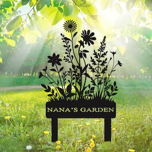 Custom Butterfly Metal Garden Stake: Personalized Flower Garden Decor