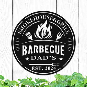 Custom Metal BBQ Grill Sign: Personalized Outdoor Barbecue Decor