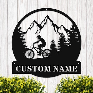 Custom Biker Metal Sign: Personalized Motorcycle Garage Art